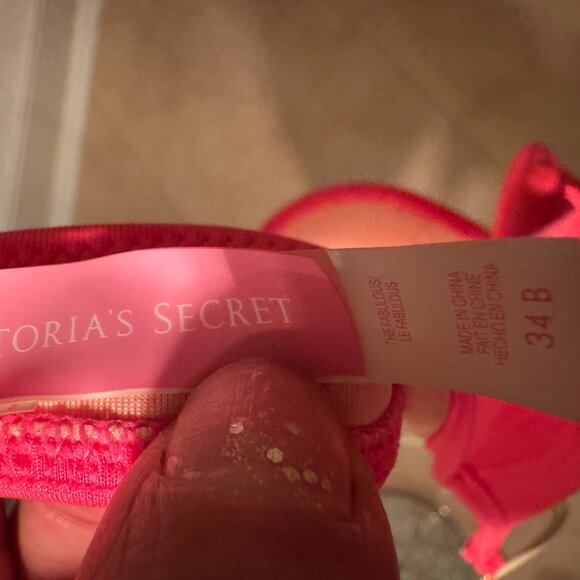 VS The Knockout Bikini Set Pink Neoprene, 34B Top & Medium Bottom ✨ - Picture 3 of 9